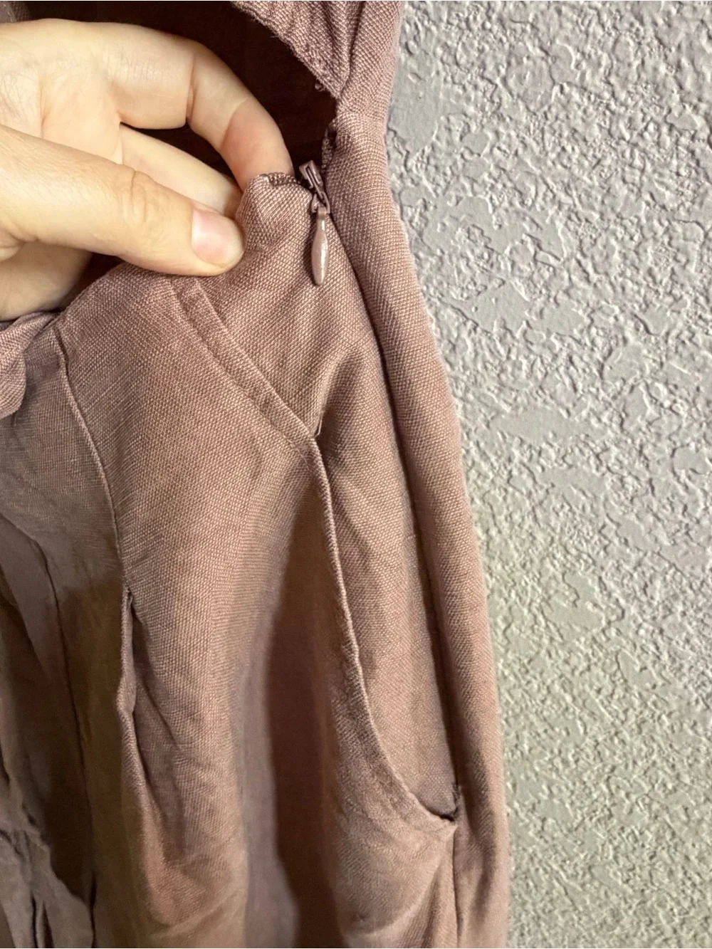 Wilfred Aritzia Women Size 0 Brax Linen Blend Jumpsuit Wrap Top Nutmeg Wide Leg